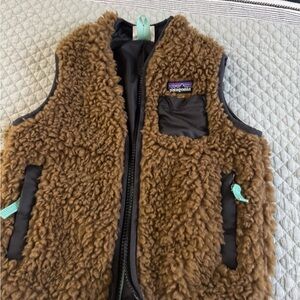 Patagonia Kids Tan Fleece Vest